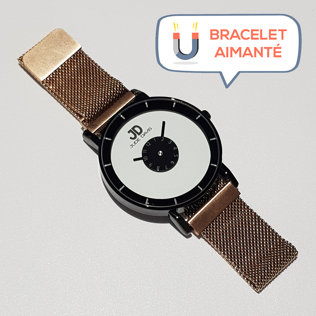 Montre Bracelet Aimant Magn tique Jude Davis Marque Fran aise Or Rose