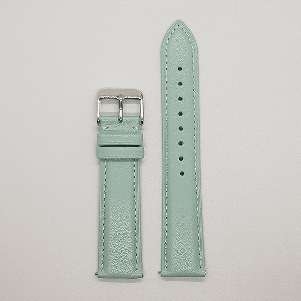 Bracelet montre à dégagement rapide cuir Veluro turquoise sans coussi