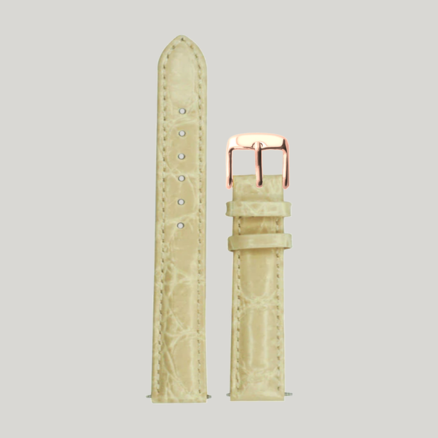 bracelet montre cuir blanc crème 14mm interchangeable daniel wellington cluse boucle or doré marque mode pas cher reduction promo
